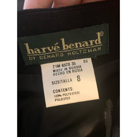 Harve Benard black high waist pleated pants size 8 - Picture 3 of 13